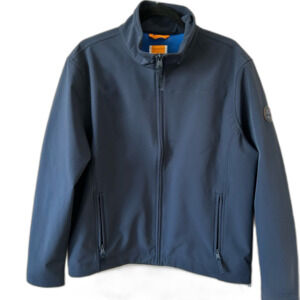 Timberland Jacket Men’s Size Large Color Navy Blue Softshell Zip Fleeced Lined